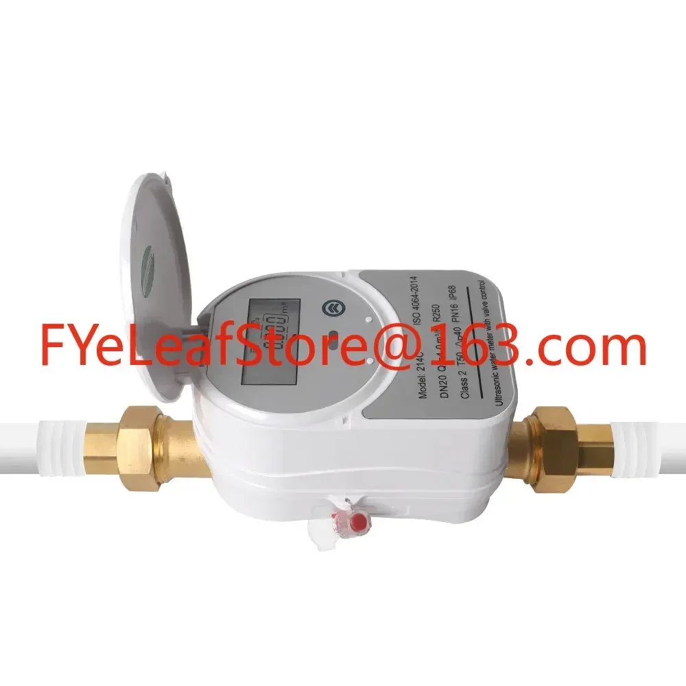 1Ultrasonic Water Meter with Valve LCD Display Water Quantity Flow Consumption Measurement IP68 Smart Life App