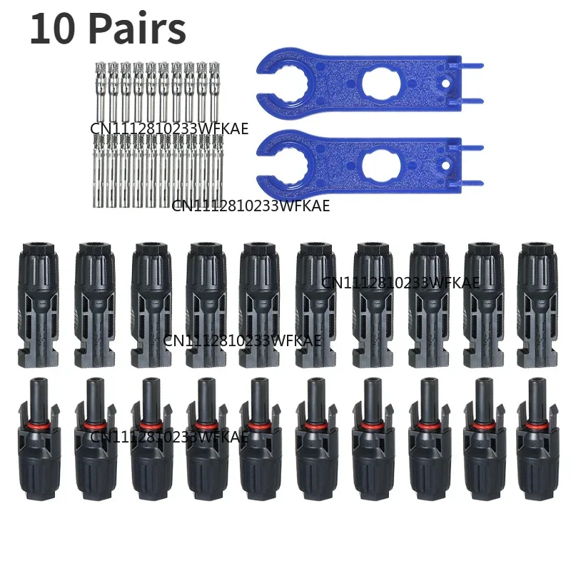 1pairs PV T Branch Parallel Connection 30A 1000V Electrical PV Connector Photovoltaic 2pcs Solar Panel Cable Wire Connect 3T 4T