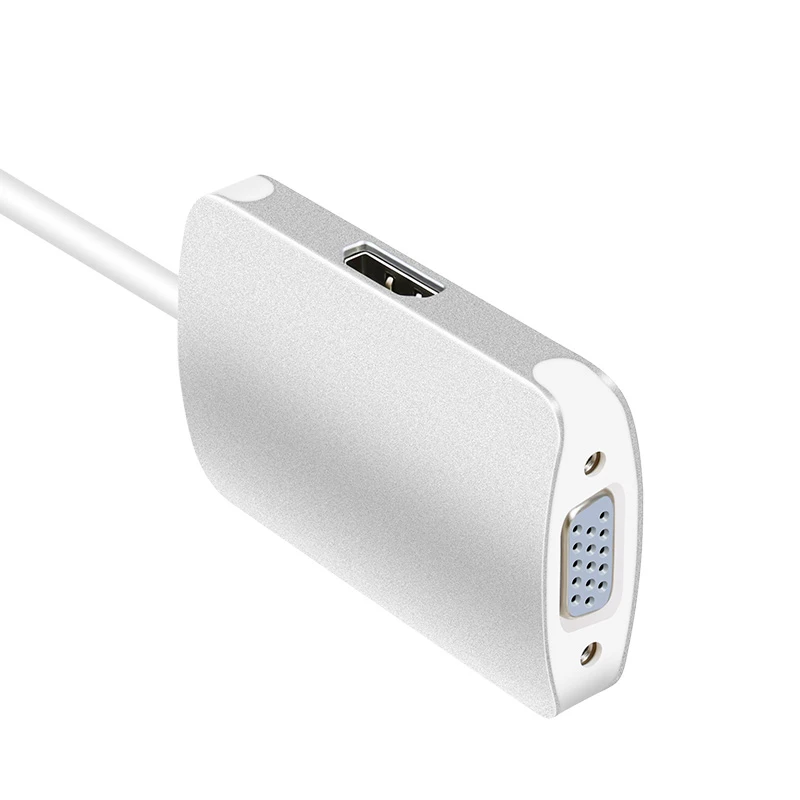 Dtech High Definition HD Converter Support 0.1 Meters HUB TYPE-C to HDMI VGA Converter