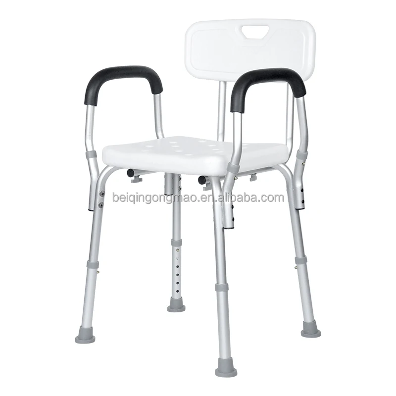 Heavy Duty Bath Chair, Shower Transfer Seat, Padded Bench, Portable Lift, Height Adjust, Shower Chair With Arms