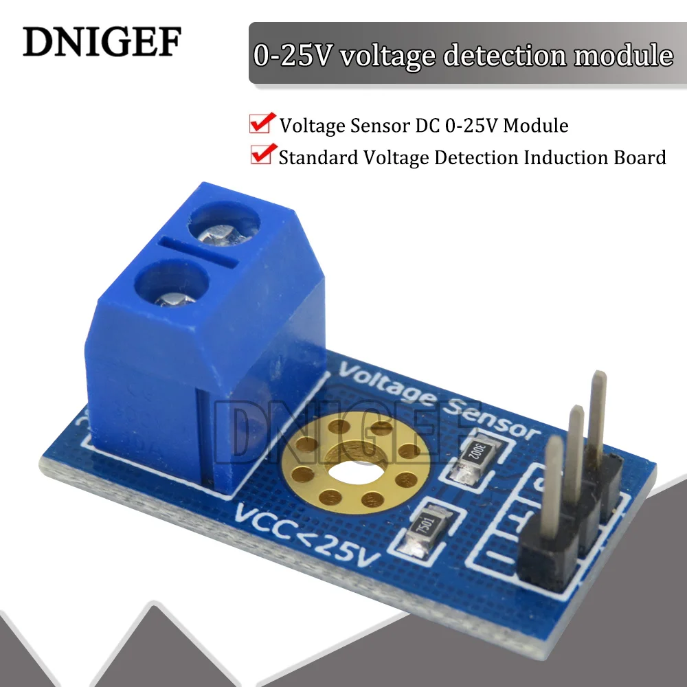 Voltage Sensor DC 0-25V Module Standard Voltage Detection Induction Board for Arduino Electronic Bricks Smart Robot DIY Kit