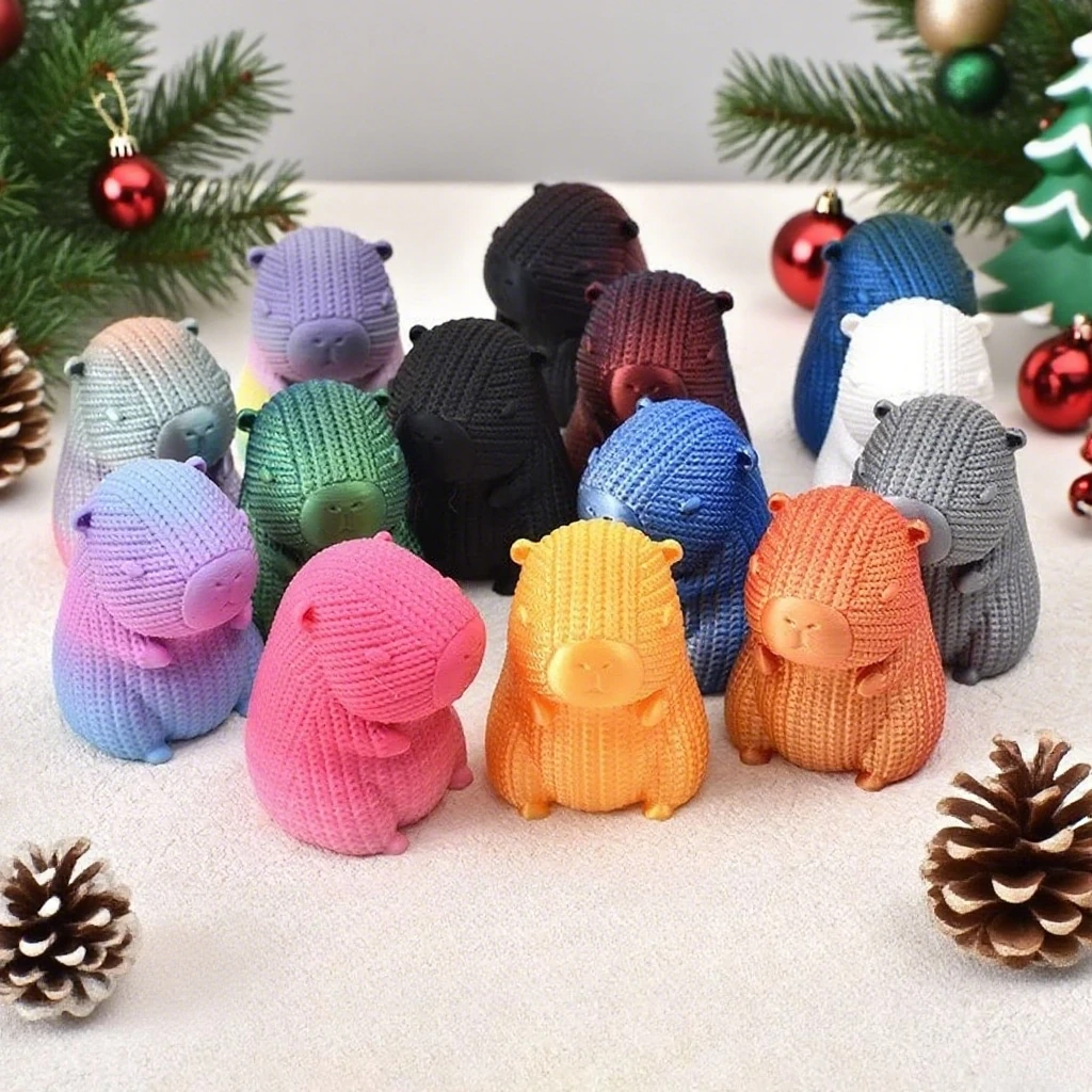 

3D Printed Animal Capibala Eco-friendly PLA Material 3D Printed Toys Creative Desktop Decor Ornament for Kids Birthday Gift