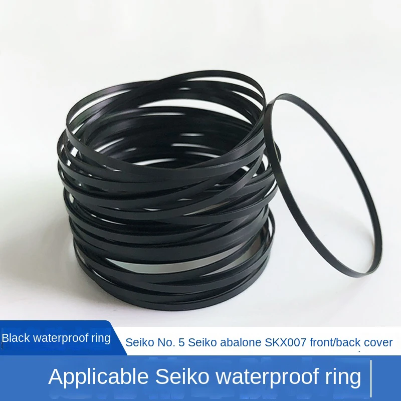セイコー-フロントとリアのシーリングリング,防水,黒,白,ゴム製ガスケット,PTFE,交換用アクセサリー,No.5