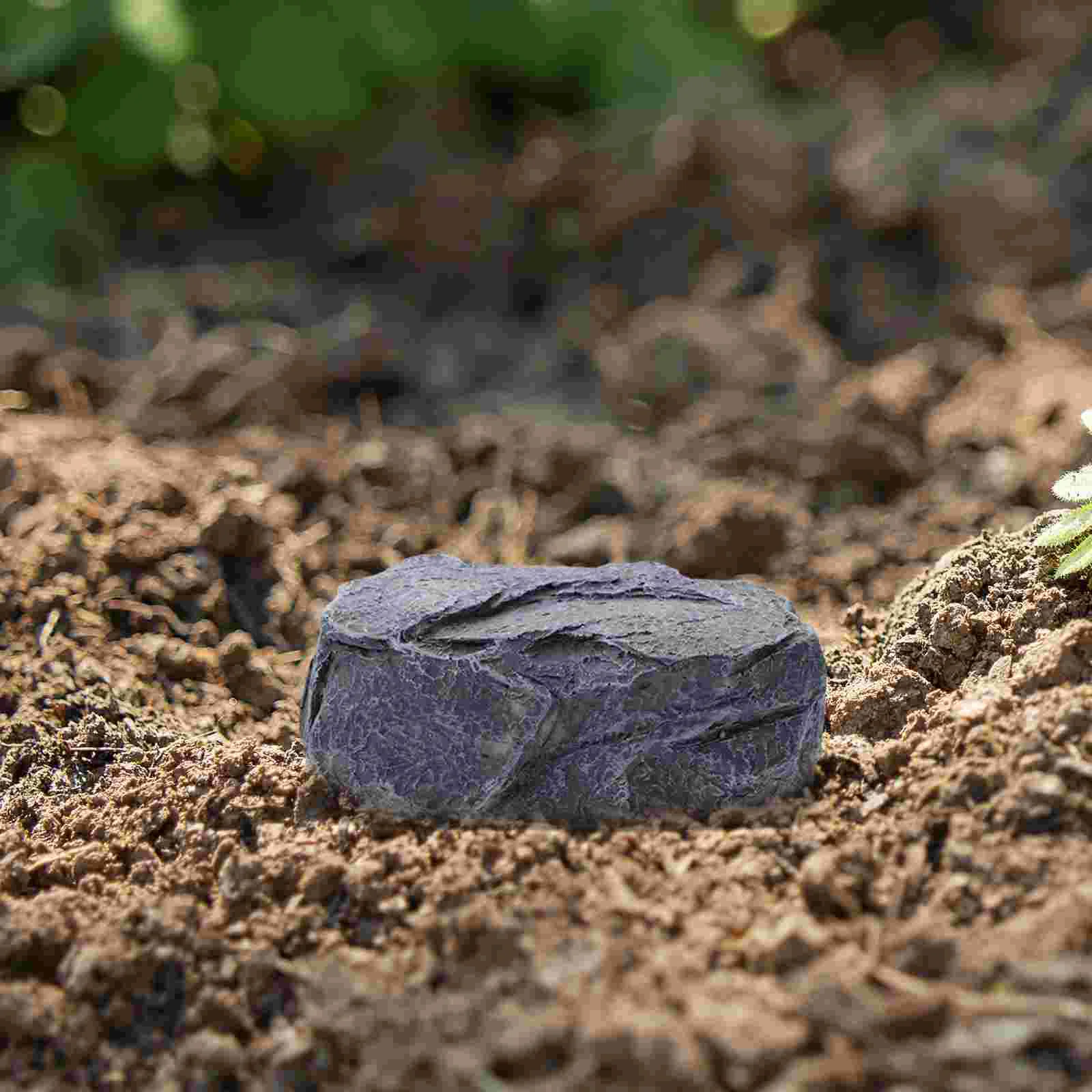 Chave de rock hider jardim caixa chave falso titular esconder uma chave vista simples uma aparência real pedra de rocha seguro jardim ao ar livre ou