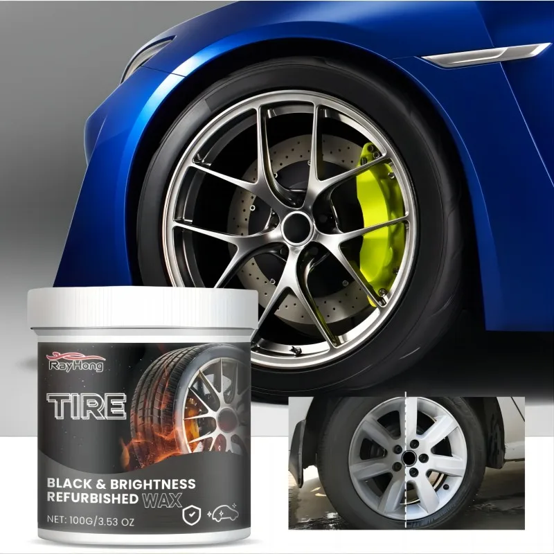 

Rayhong Auto Tire Care Wax: Hub Clean & Renew, Anti-Rust, Shine Enhancer - Professional Grade Tire Coating for Cleaning & Gloss