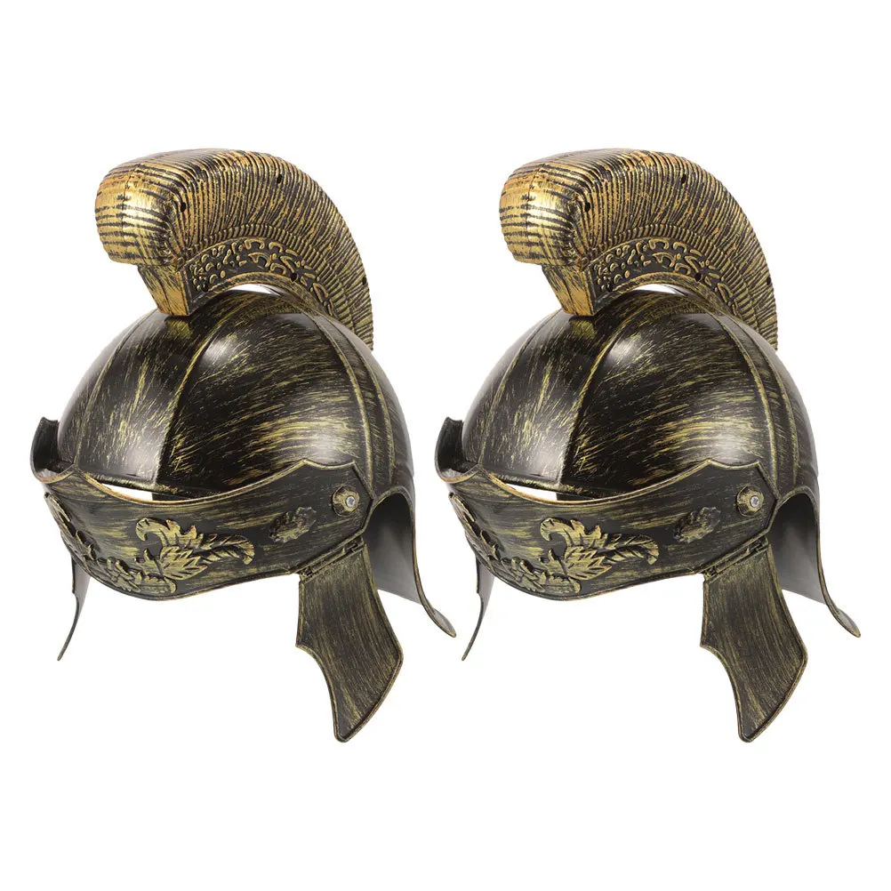 2 قطعة أغطية الرأس المحارب الروماني في العصور الوسطى إكسسوارات تنكرية لحفلة الهالوين دعائم قابلة للتعديل زي المحارب للرجال فايكنغ #6