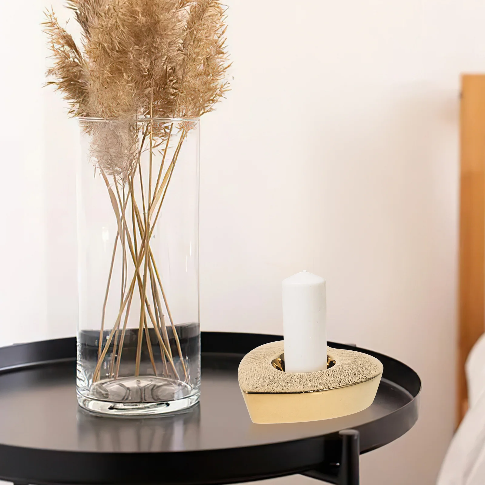 

Heart-shaped Tea Lamp Holder Decorative Candleholder Candlelight Ceramic Candles Holders