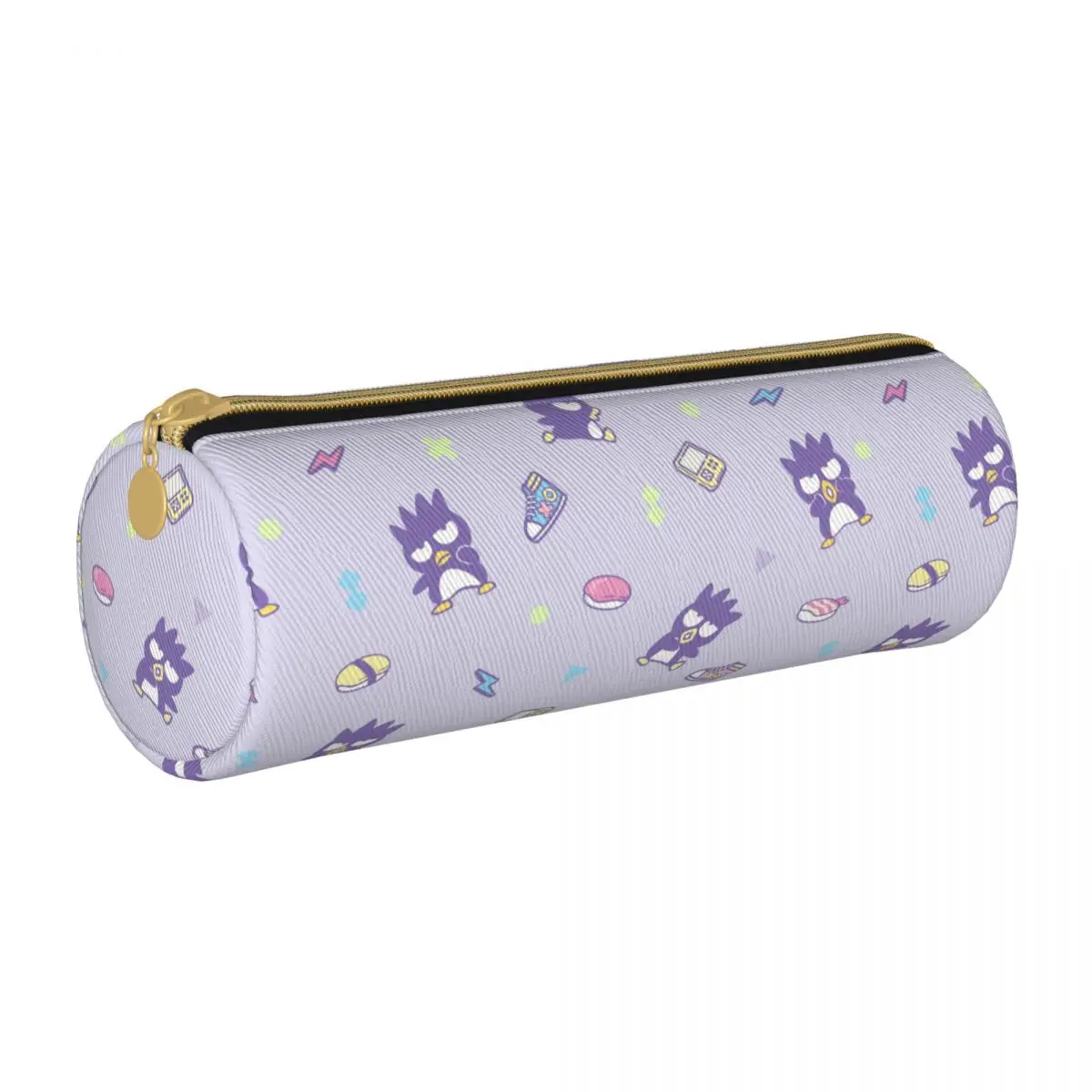 Sanrio Badtz Maru Couro Lápis Cases, Criativo Pen Holder Bags para crianças, Capacidade Estudantes Escola Cosmetic Pouch