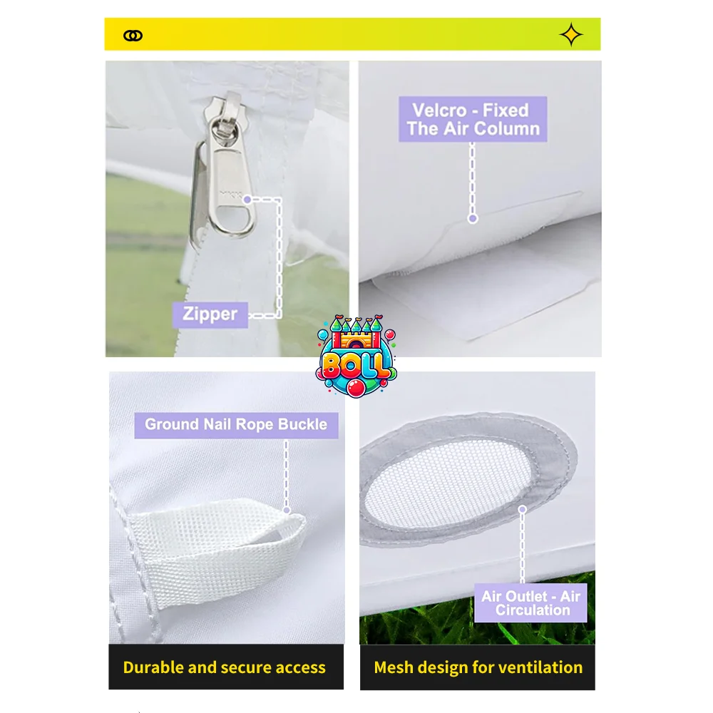 3*2.6*3m Inflatable bubble house outdoor bubble tent includes blower/protective carpet/PVC repair glue/air pump/free shipping