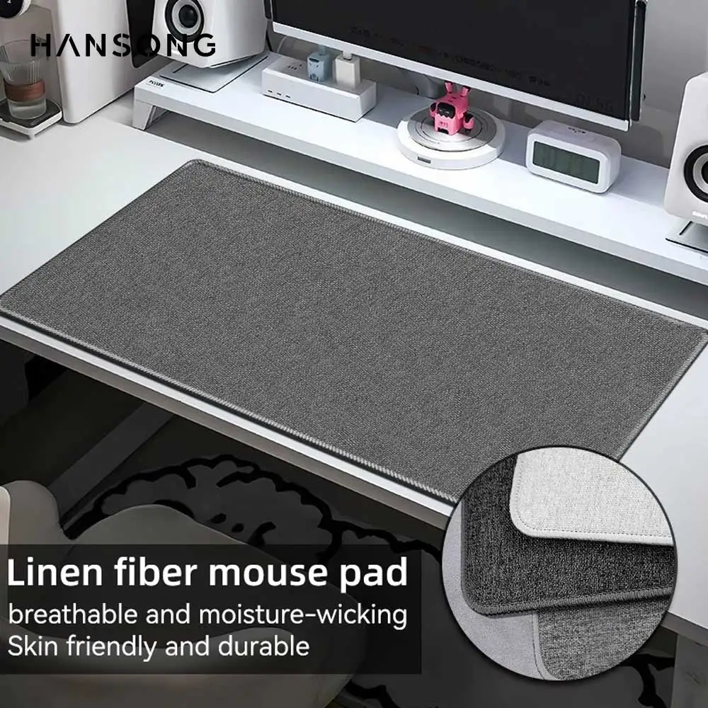 

Льняной настольный коврик, большой игровой коврик для мыши, коврик для компьютерного стола, коврик для клавиатуры для геймера, офиса, дома