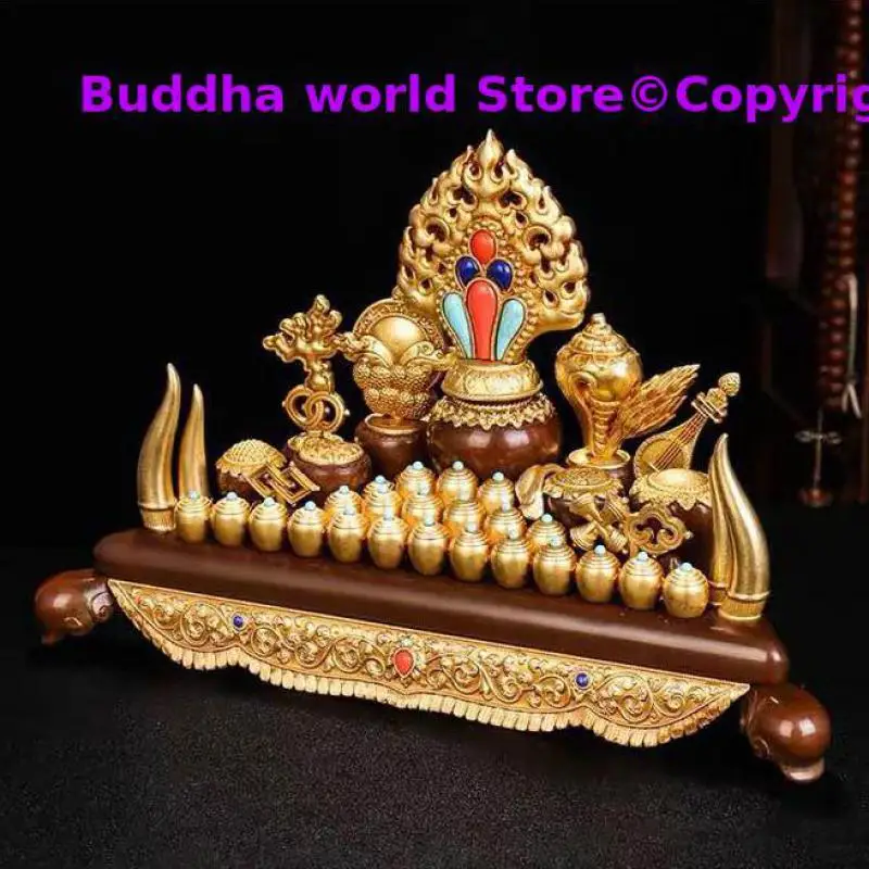 Esoteric Buddhist Exquisite ritual implements Treasures for Buddhist Hall temple monk sacrifices worship Offering Ornament