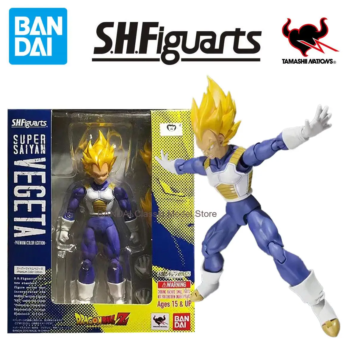 

100% Original Bandai S.H. Figuarts SHF Super Saiyan Vegeta In Stock Anime Action Collection Figures Model Toys
