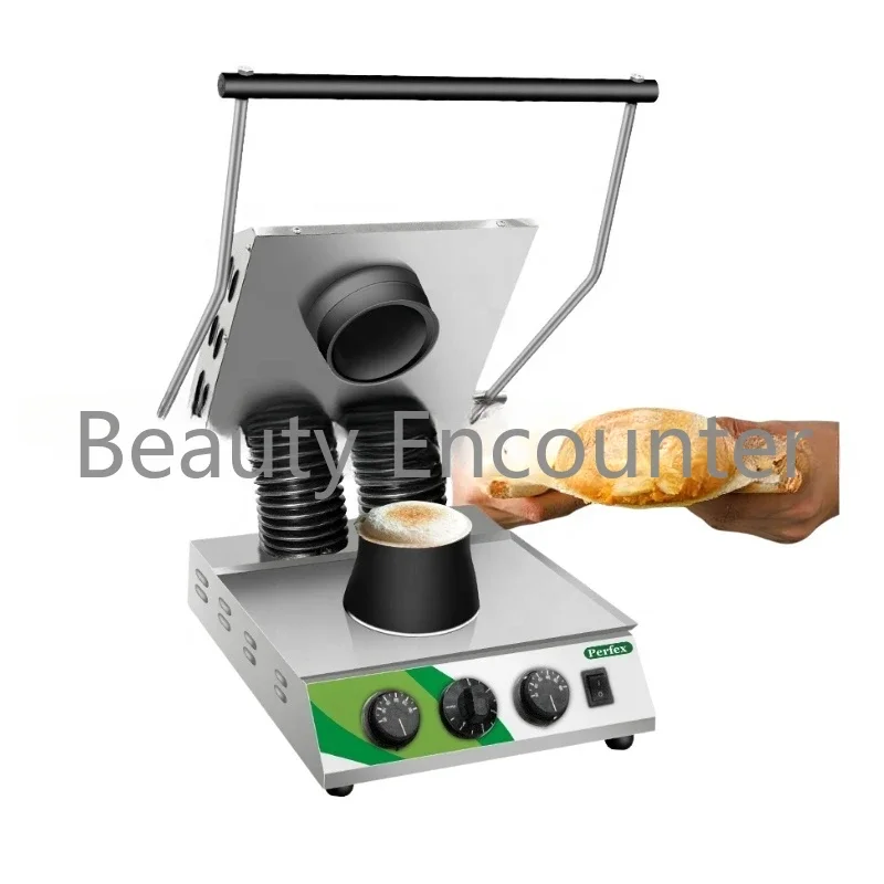 UFO Burger Press Machine Sandwich Maker Burger Making Machine Electric Pocket Sandwich Grill Commercial Auto Cut Seal Bread