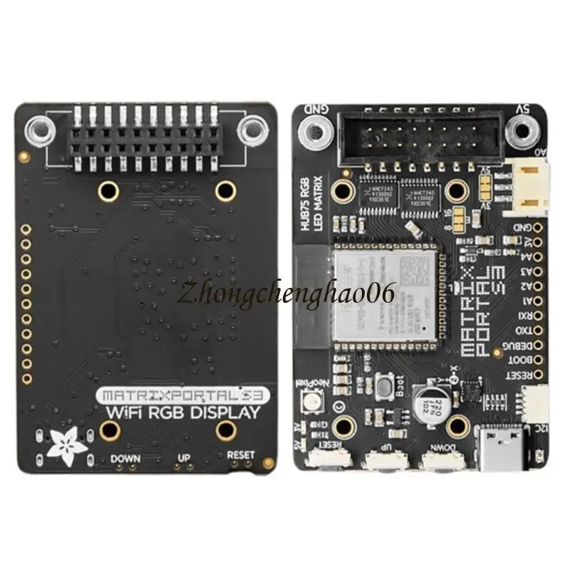 Esp32S3 Matrixes LED Internet Display CircuitPhons Powereds PCB Placage 601f