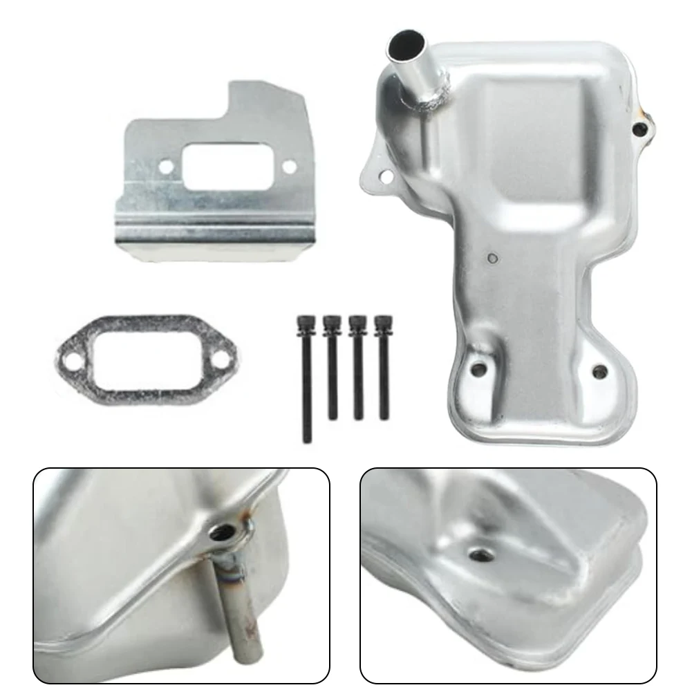 Compatible Muffler Replacement Cutting Complete Exhaust Kit Chainsaw Exhaust Easy Installation Enhanced Performance