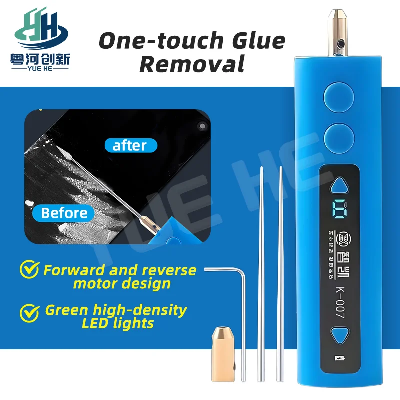 ZK Intelligent Electric Glue Remover with 6 Adjustable Speeds Motor Forward Reverse Rotation for Phone Screen Glue Removal