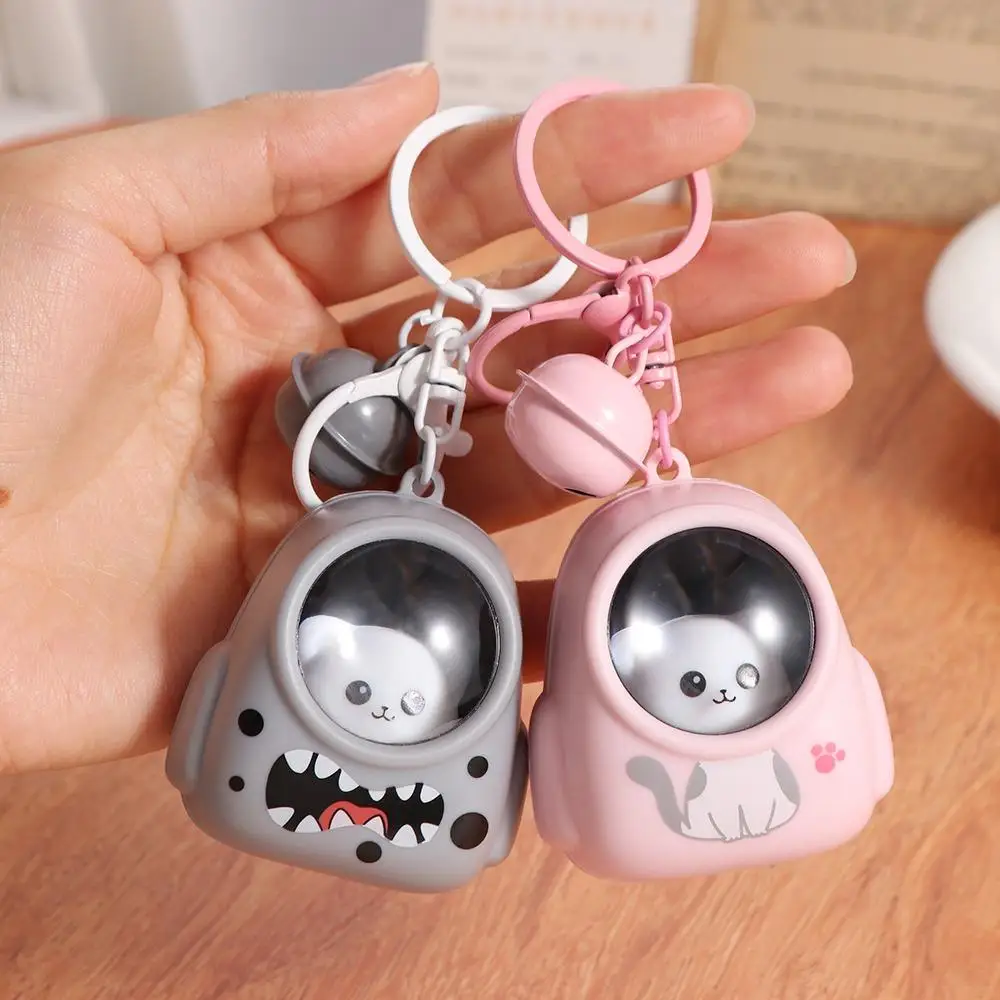 Plastic Key Chain Kawaii School Bag Appearance School Bag Pendant Little Bear Animals LED Lights Keychain Unisex