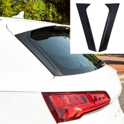 For Audi Q5 FY SQ5 2017 2018 2019 2020 2021 2022 ABS Carbon Fiber Car Rear Window Spoiler Side Wing Trim Cover  Accessories