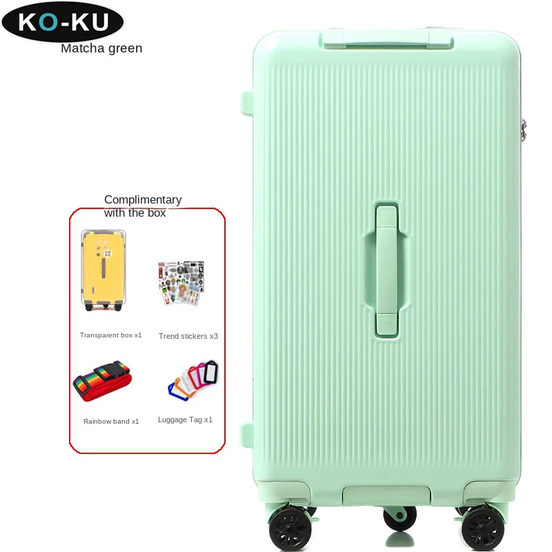 KO-KU 2024 Nouveau Bagage Femelle Grande Capacité 30 Pouces Optique Durable Trolley Cas Hommes Étudiants 26 Pouces TSA Serrure Valise