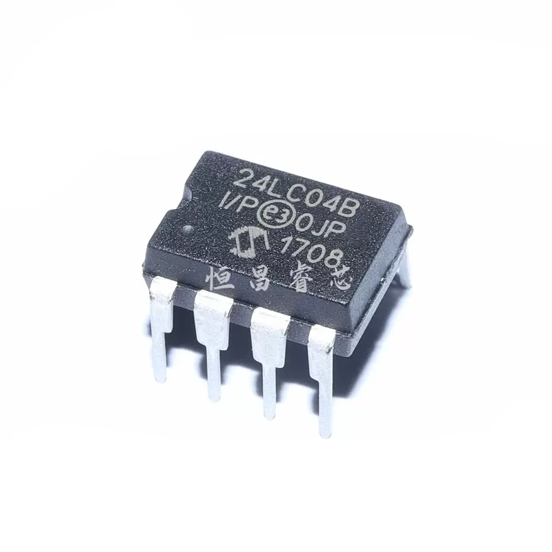 5 pces 24lc04b-i-p 24lc04b nova memória original 4kbit dip8 eeprom