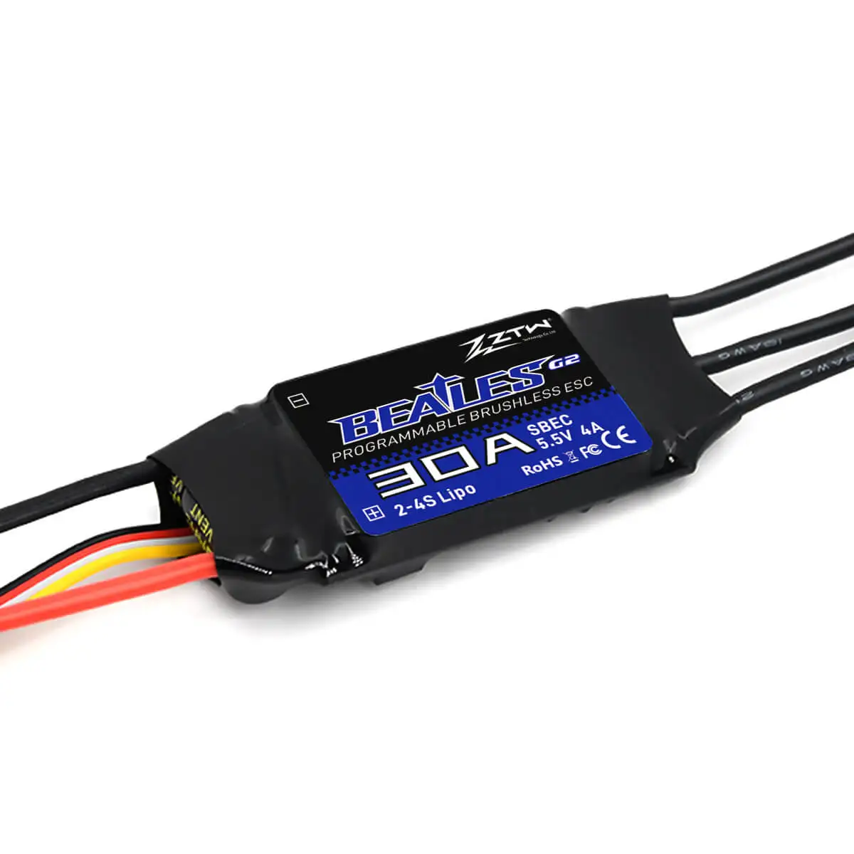 ZTW Beatles G2 20A 30A 40A 50A 60A 70A 80A G2 ESC 2 to 4S with 5V/2A SBEC Output for RC Fixed Wing Airplane Multicopter