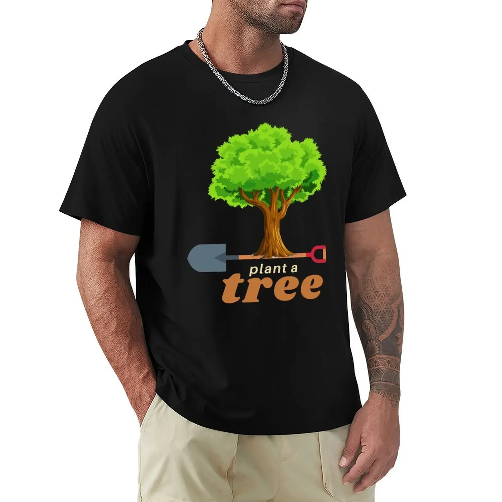 Plant a Tree / Nature / Forest / Climate Environment T-shirt tops customs animal prinfor boys t shirt men