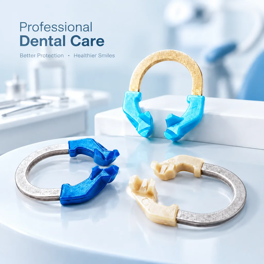 Dental Restorative Matrix Rings, Sectional Contoured Stainless Steel & Resin Clips, for Tooth Filling, Clinic Supplies, Ring Set