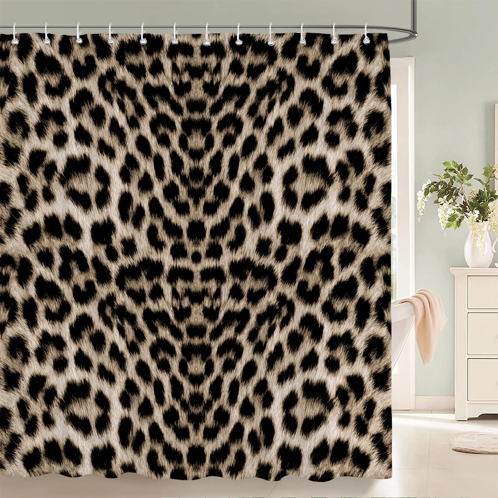 Sexy leopard 3d Shower Curtains Waterproof Fabric Geometric Flower  Bathroom Curtain With Hooks Decor 180*200cm Bathtub Screen