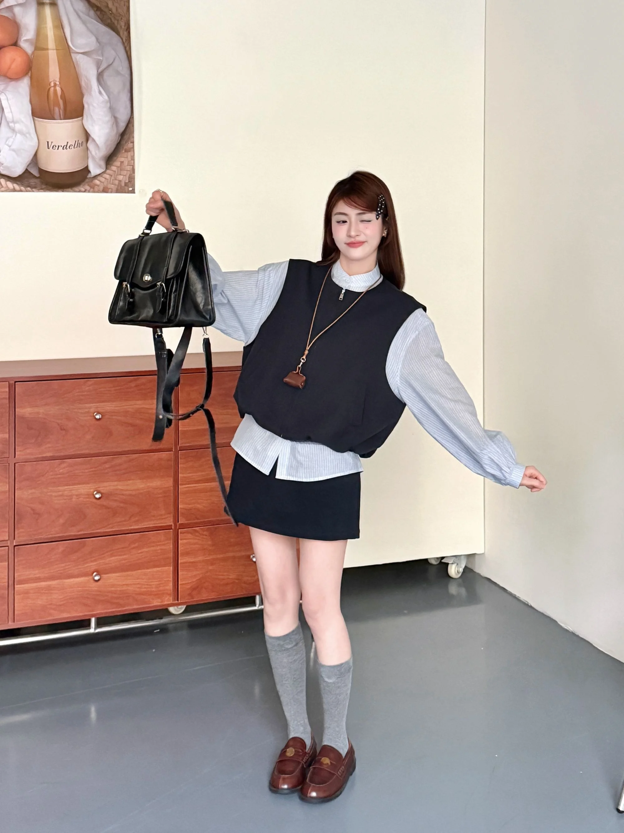 

Spring New Sle Loose Fit irt And ort Skirt Two-Piece Set Women's Casual Faion Ensemble High Waist Cotton Blend