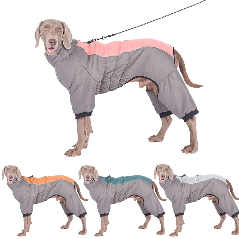 Warm Dog Down Jacket Winter Pet Clothes Jumpsuits for Small Medium Large Dogs Weimaraner Golden Retriever Waterproof Pets Coats