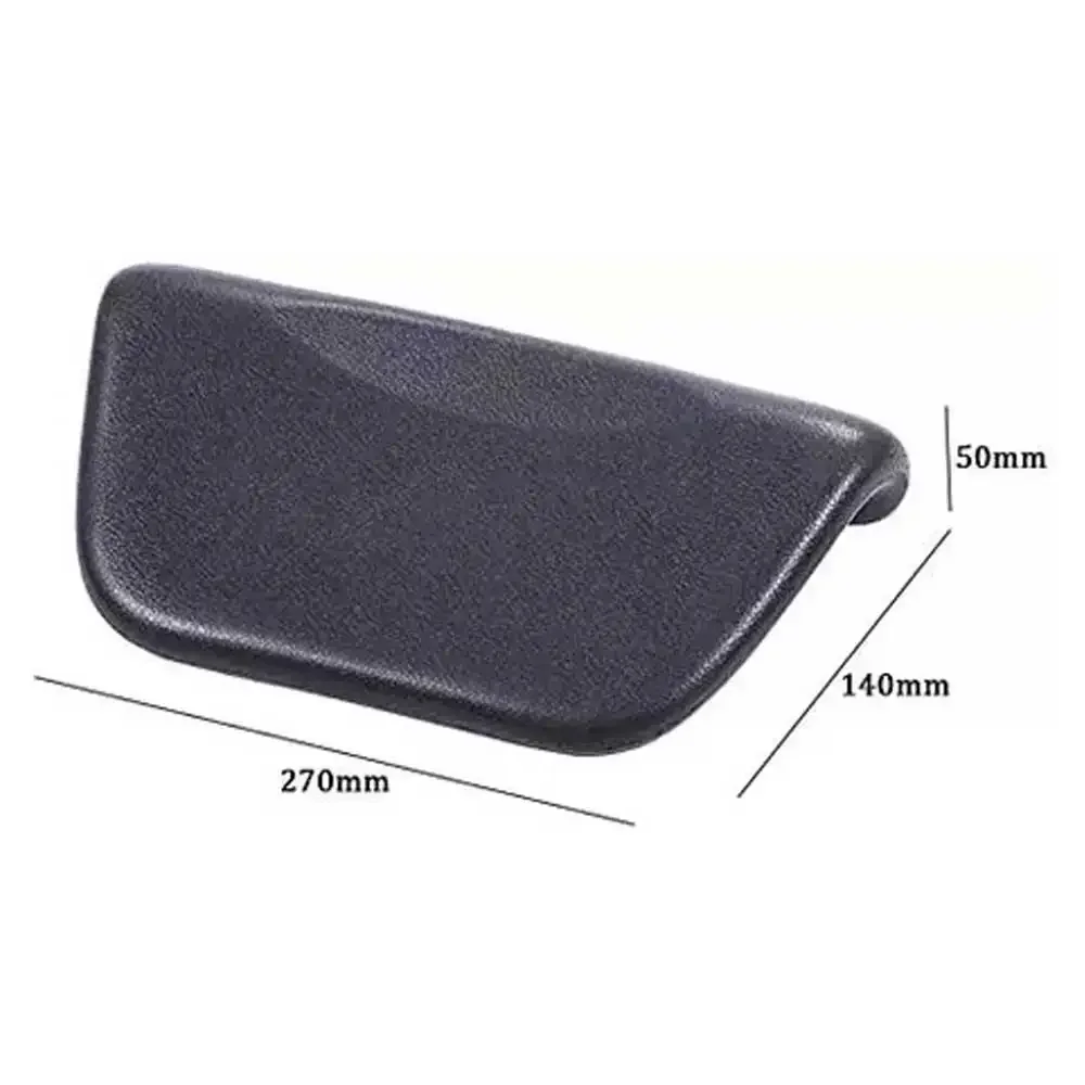 1pcs Bath Pillow PU Spa Bathtub Headrest Waterproof Bath Cushion BLACK Bathtub Pillow Neck Head Support Household Bathtub Pillow