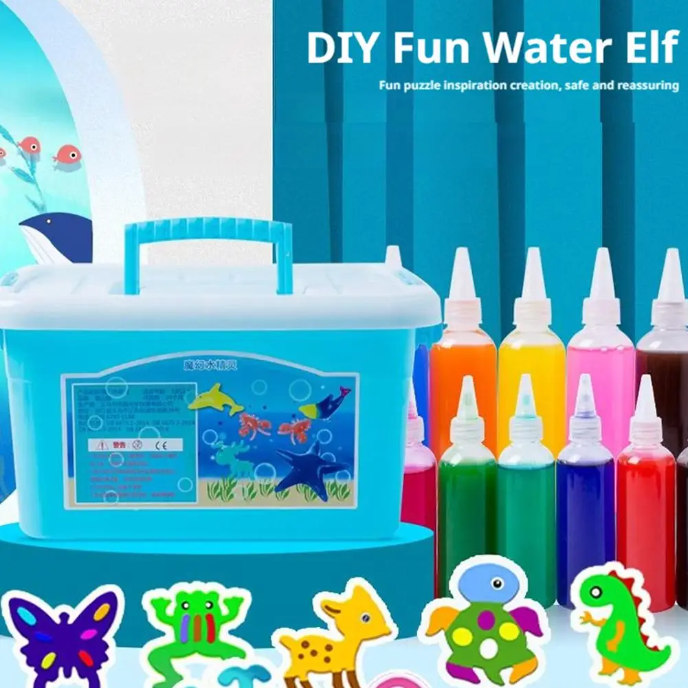 12 cores magia água elfo brinquedo kit água fada gel kit artesanal diy brinquedo de água aniversário presentes de natal para crianças festa favor
