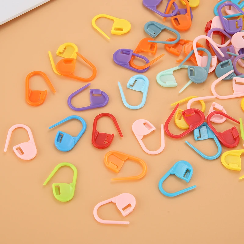100-1000 sztuk/paczka Mini Knitting szydełkowe znaczniki ściegów blokujących mogą kartkę z życzeniami dla dzieci plastikowe markery uchwyt igła klip Craft