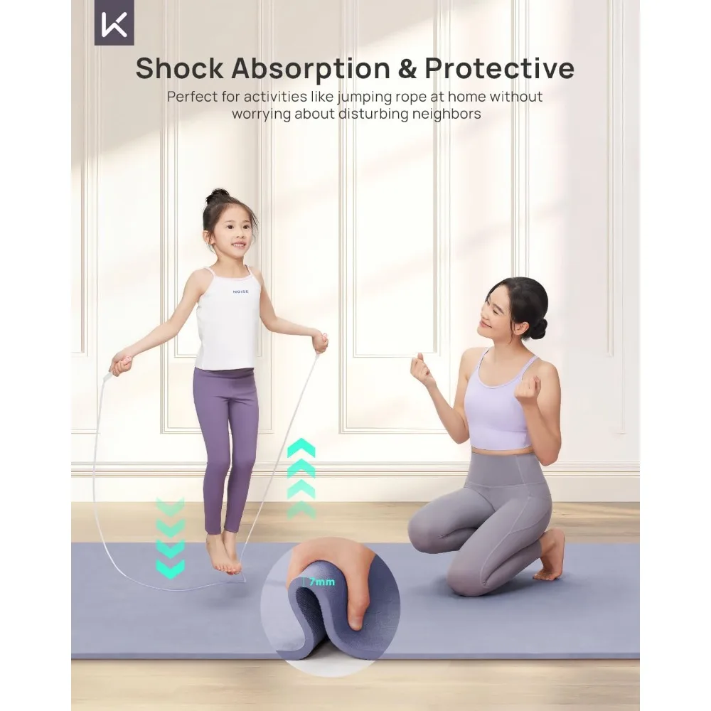 سجادة يوجا سميكة للغاية للرجال والنساء - بساط للتمرين مع حزام، 75 × 47 × 0.28، مثالية للياقة البدنية والتمرين