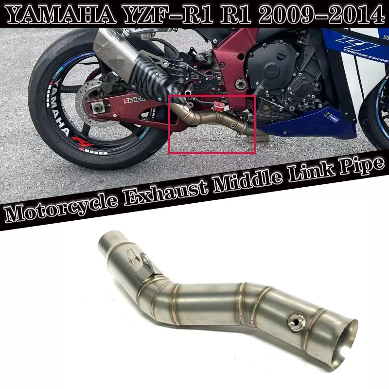 

Slip On For YAMAHA YZF-R1 R1 2009 2010 2011 2012 2013 2014 Motorcycle Exhaust System Modify 51MM GP Escape Moto Middle Link Pipe