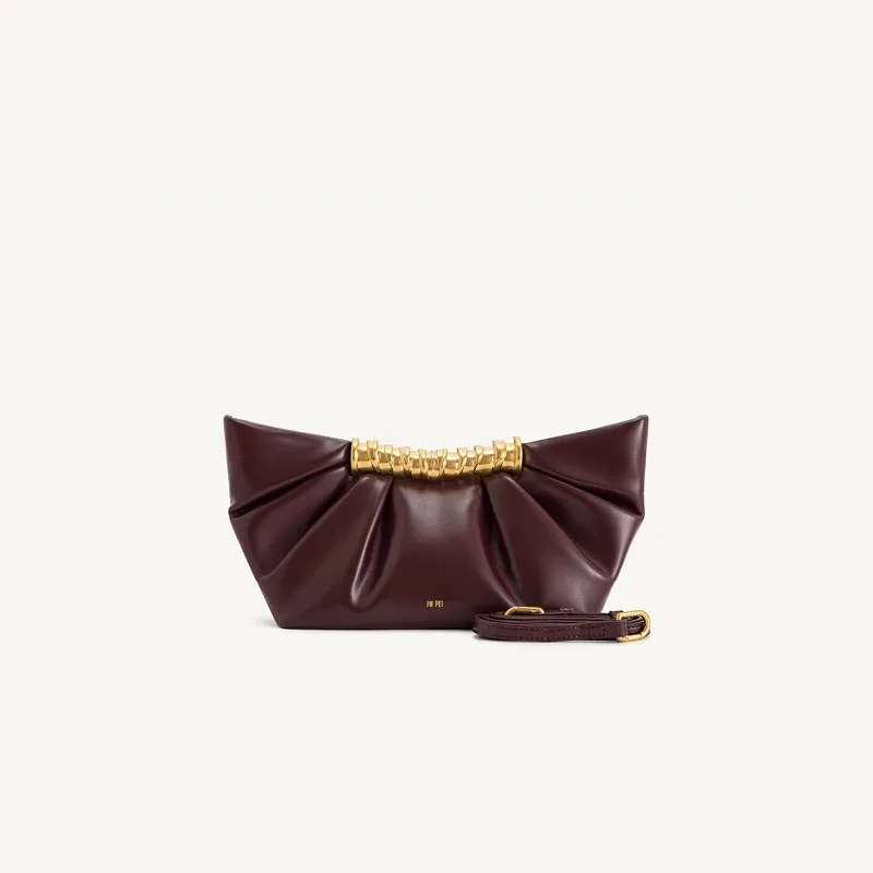 JWPEI Pleated Clutch Leia Metal Fashion High Feeling Clouds Bag New Tide Crossbody