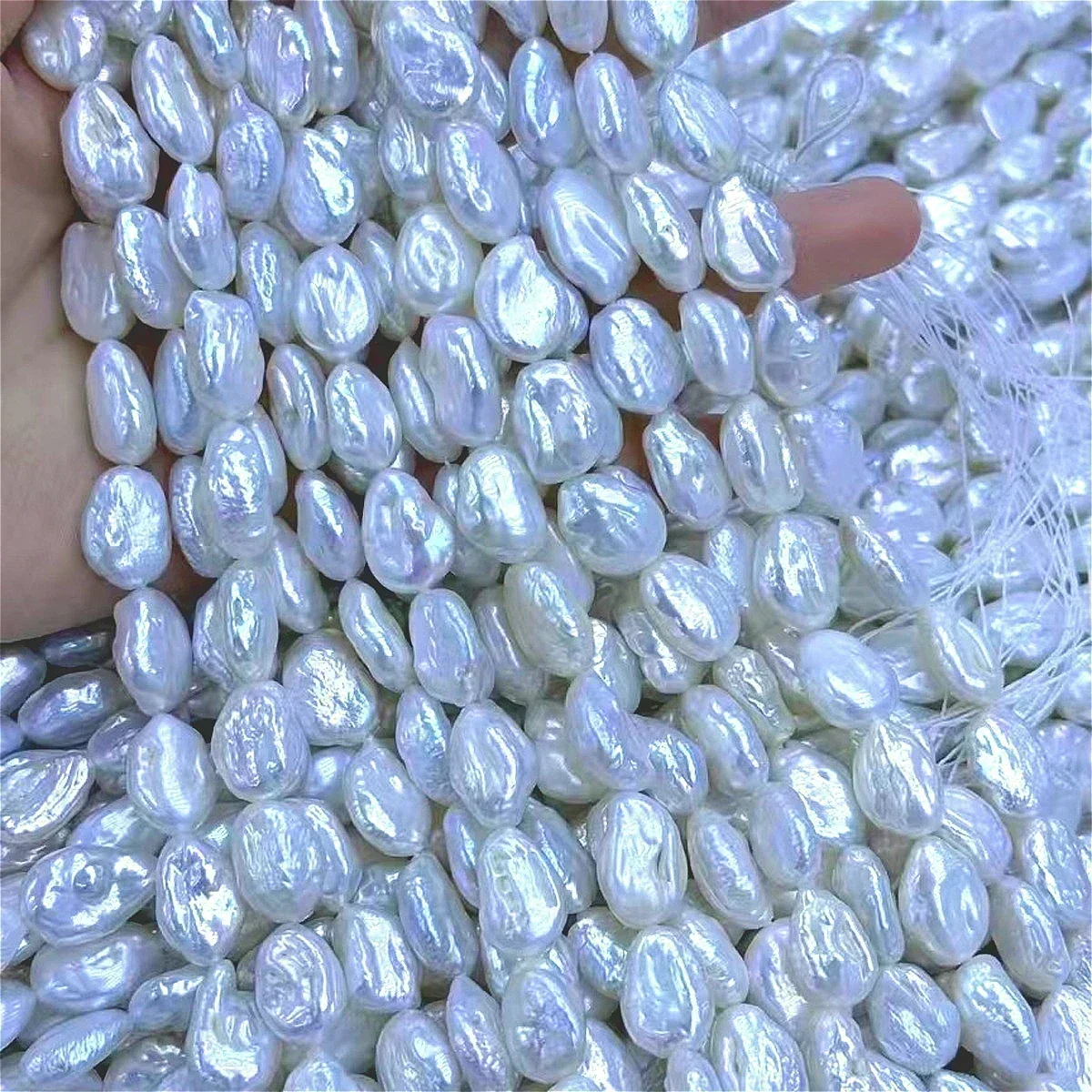 

11-12mm 4A Iridescent Natural Freshwater Baroque Irregular Drops Pearl Bead Women Jewelry Make DIY Necklace Bracelet Accessories