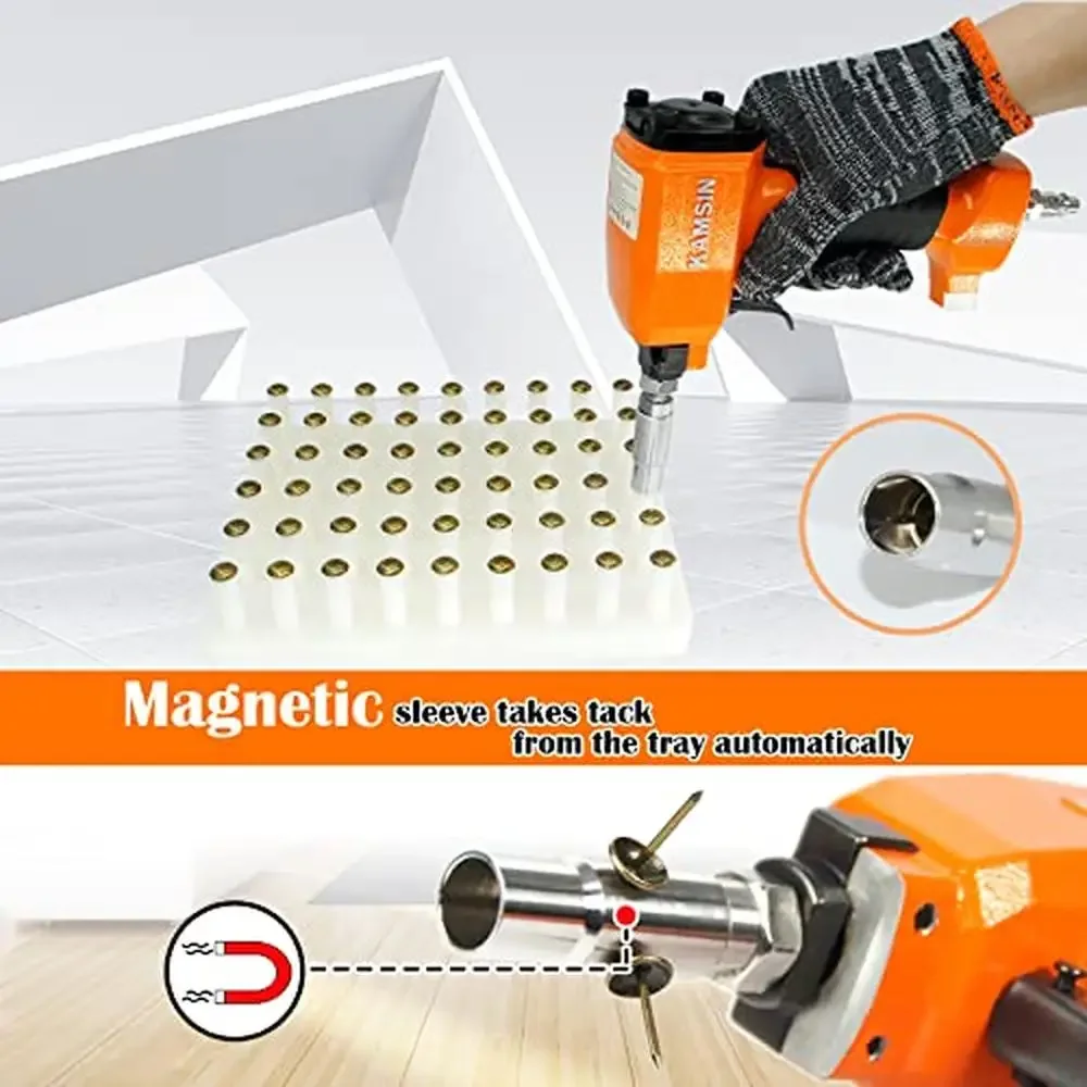 Pneumatic Decorative Nailer Sleeve Set φHead 9.6mm-20.3mm Stainless Steel Replaceable Muzzle Air Power Tack Nail Compatible with