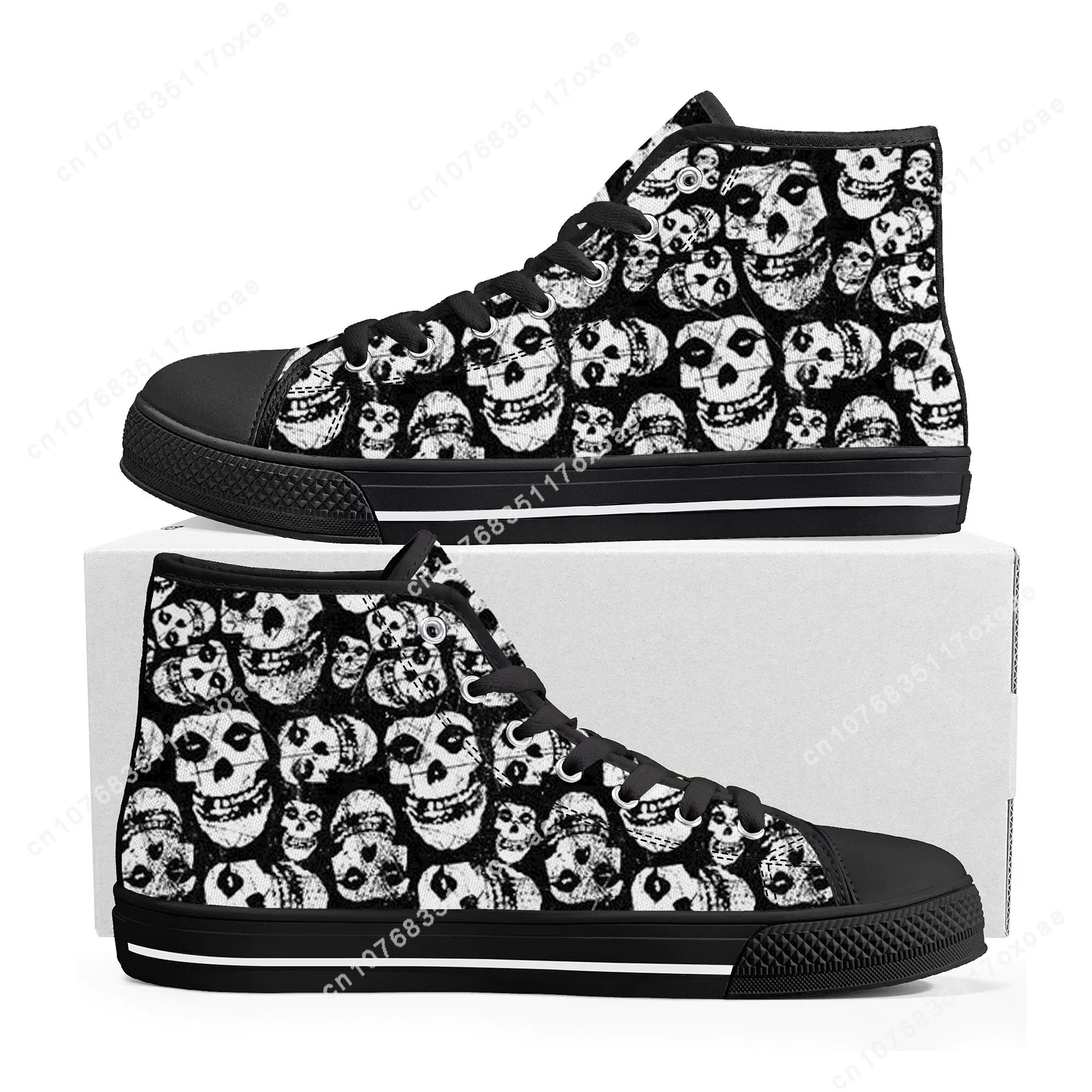 Misfits Skull Shoes High Top Sneakers Mens Womens Teenager High Quality Canvas Sneaker couple Casual Shoe Customize Shoe