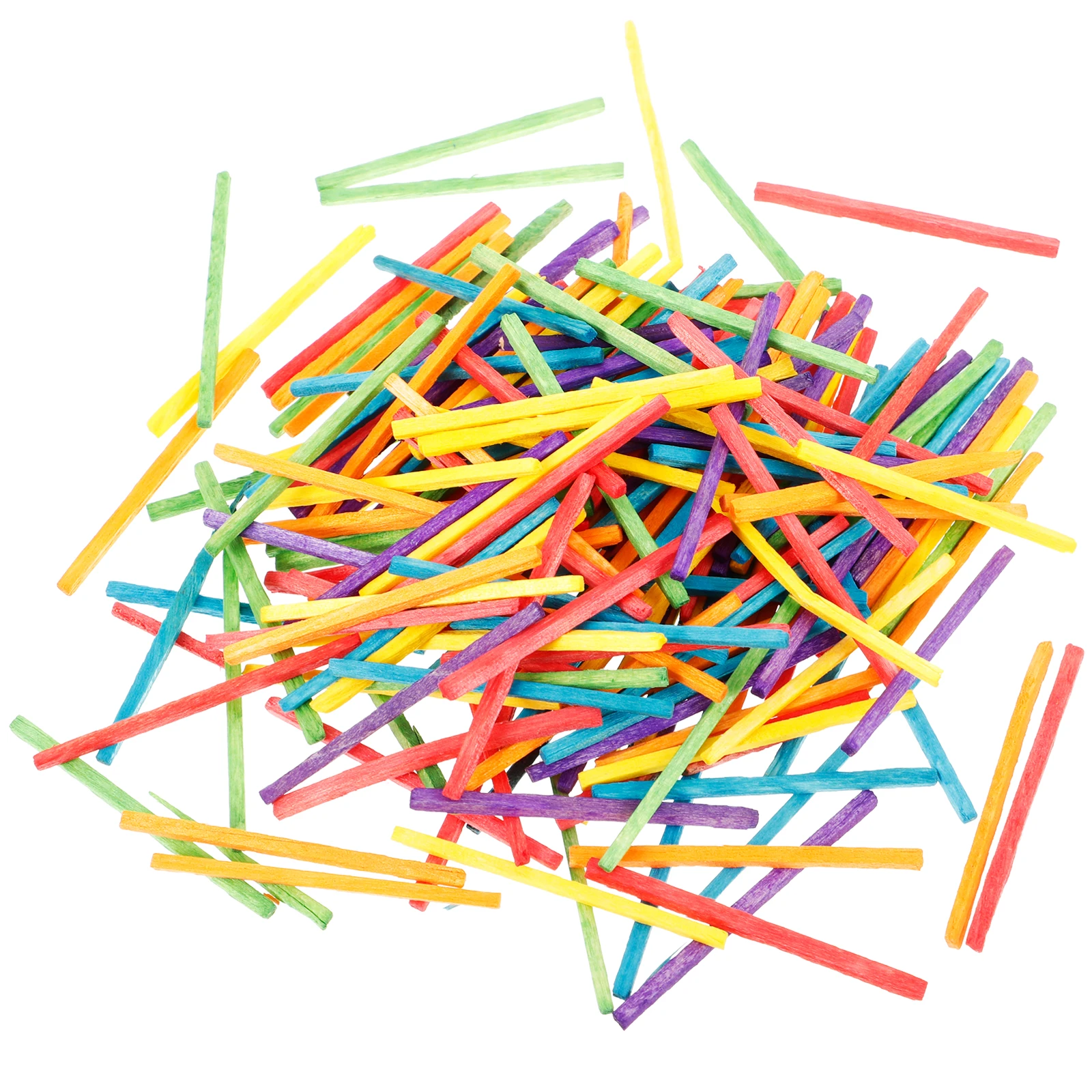 

1000pcs Colored Wood Craft Sticks Smooth Clean Perfect for DIY Classroom Crafts Birthday Parties Multicolored Wooden Strips