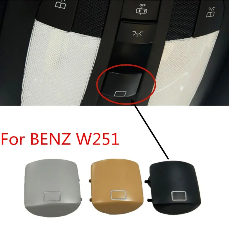 BTAP New Black Beige Grey Skylight button Switch Cover Cap For Mercedes Benz W251 R300 ML300 ML350 R350 GL350