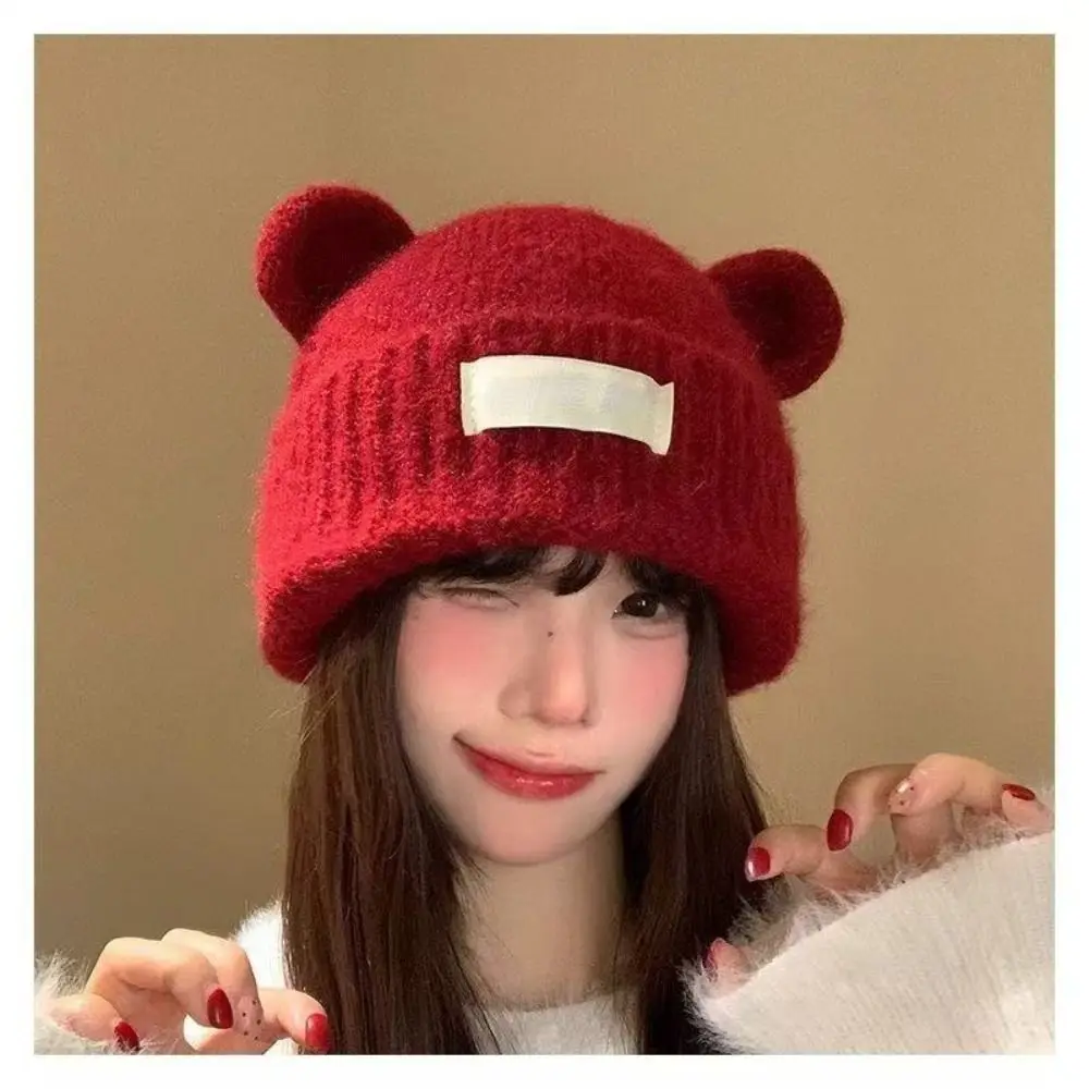 جديد الفراء محبوك غزل قبعة الأذن حماية يندبروف قبعة الدراجات مرونة الدافئة غطاء للأذنين قبعة الشتاء