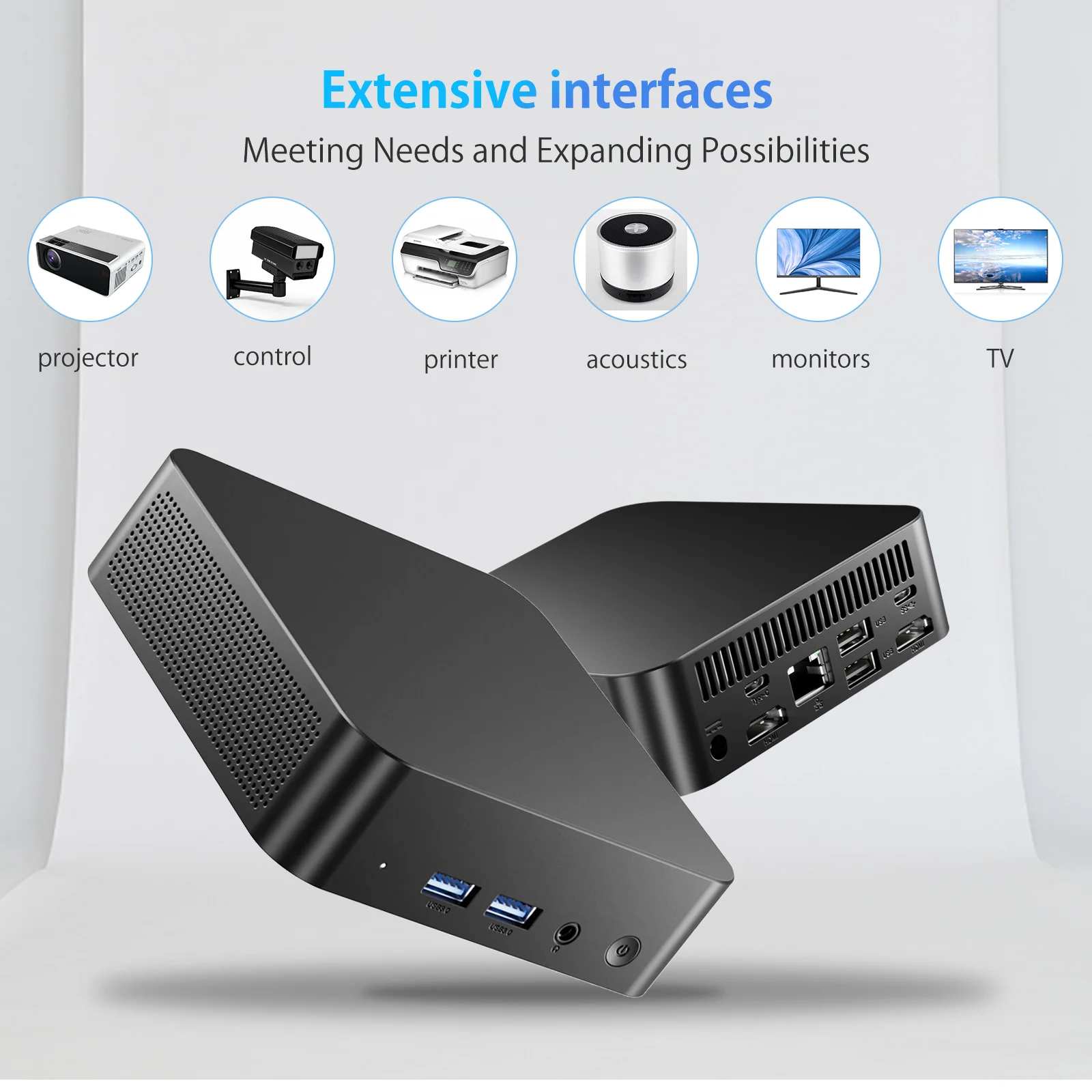 12th Gen N100 كمبيوتر صغير 4 النوى 8GB DDR4 NUC مكتب كمبيوتر صغير ثلاثي 4K عرض ويندوز 11 كمبيوتر مكتبي منزلي 4xUSB