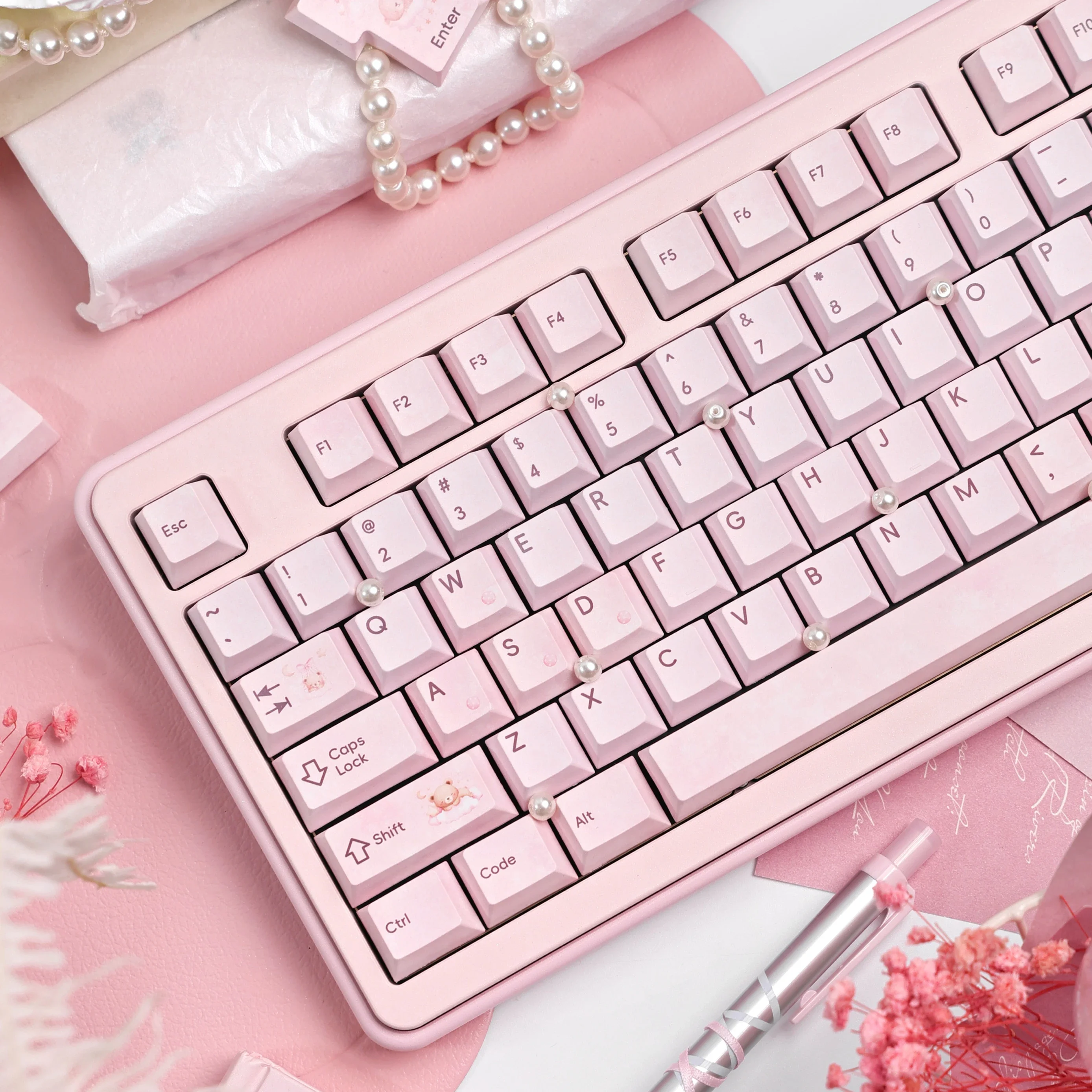Yongyue PBT keycap الارتفاع الأصلي لوحة المفاتيح Keycap 145 مفتاح سبليت QK ALICE DUO
