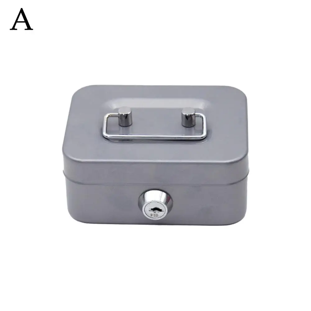 Metal Cash Box Mini Safe Lock Box Money Bank Metal Coin Bank Security Box Sturdy Cash Box Portable For Kids Coin Collection Gift