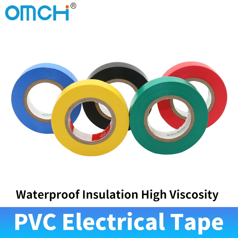 

OMCH PVC Electrical Tape Voltage Resistant 600V High Adhesive Waterproof Insulation Electrical Tape