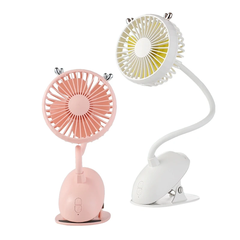 

Usb Portable Clip On Stroller Fan, Flexible Bendable Mini Personal Desk Electric Fans With Rechargeable Battery Operated Quiet C