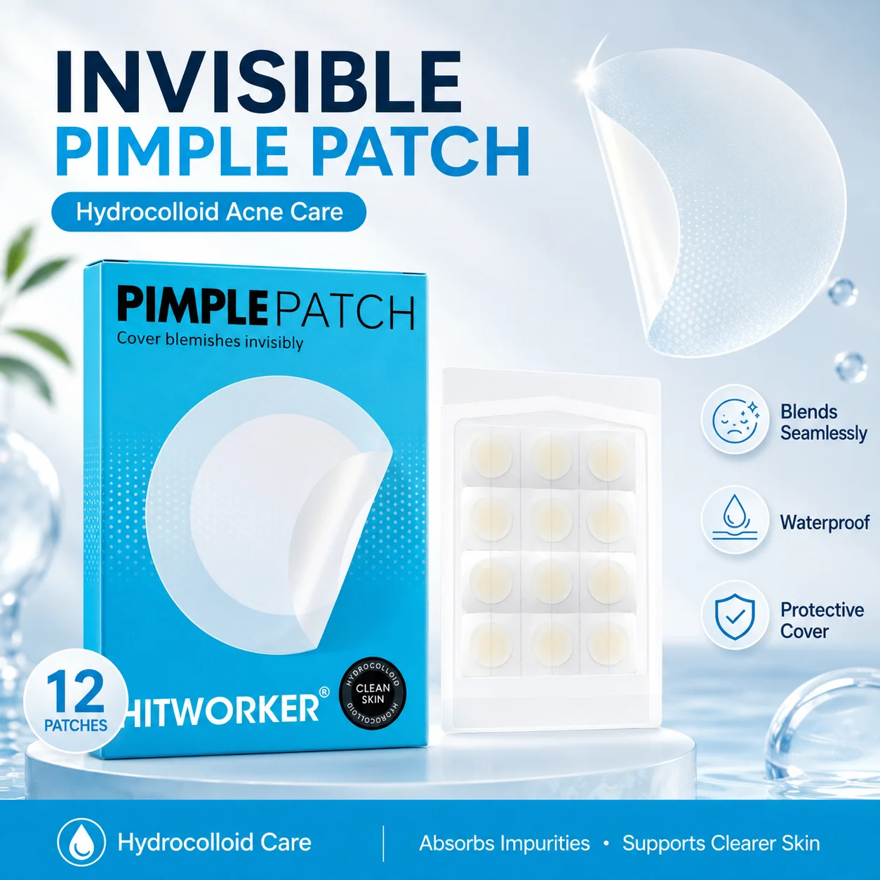 12/24/36PCS Tea Tree Essential Oil Hydrogel Anti acne Patch, suitable for all skin types view 6