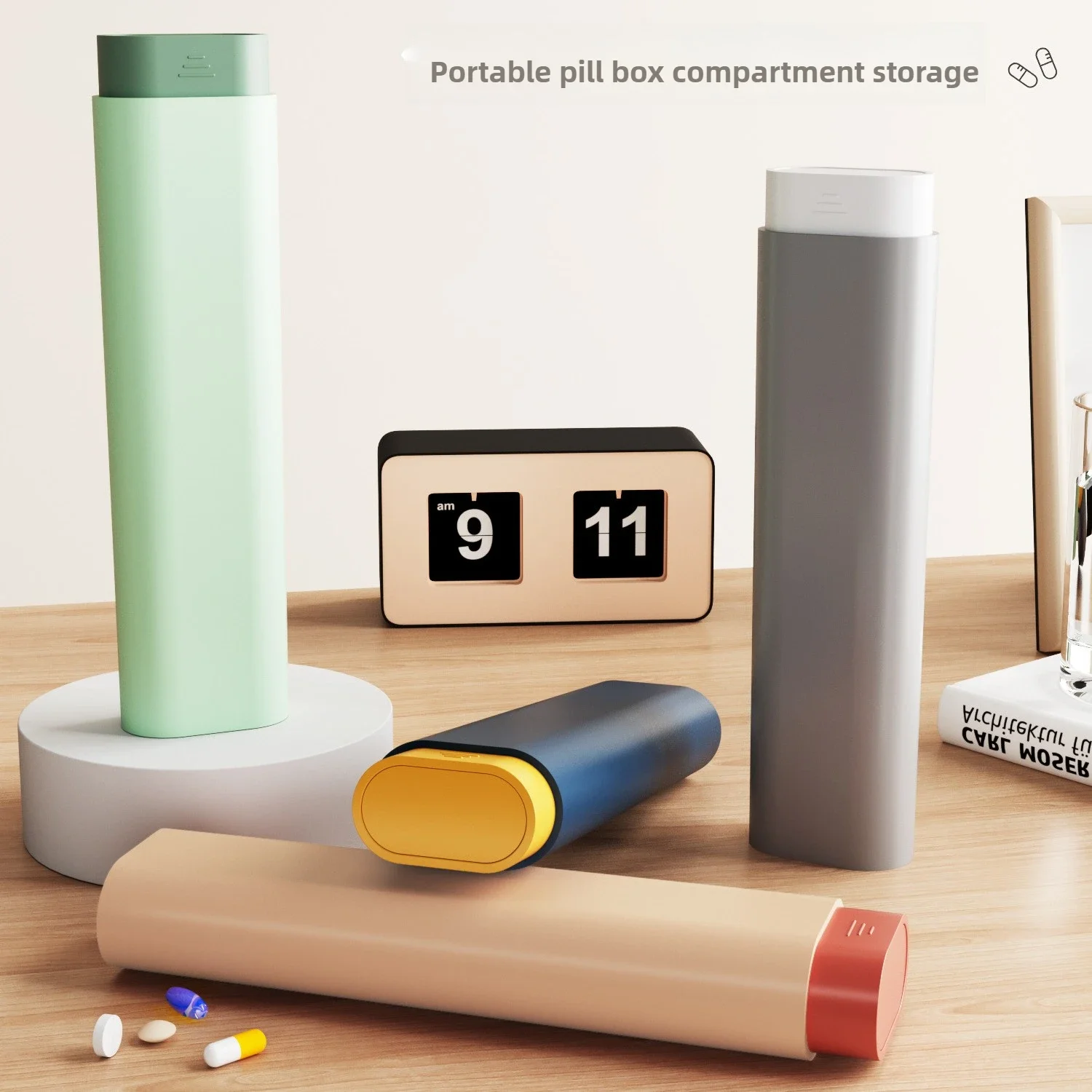 New Portable Weekly 7 Day Pill Box Organizer Daily Container Pill Cases for Medicines Vitamin Fish Oils or Supplements