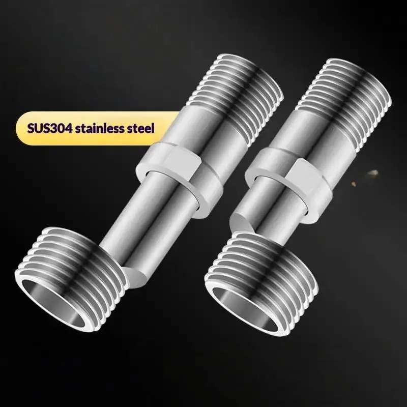 1 Set Stainless Steel Angled Curved Foot Wall Mounted Eccentric Screw Corner 360 Degree Adjustable Shower Faucet Adapter